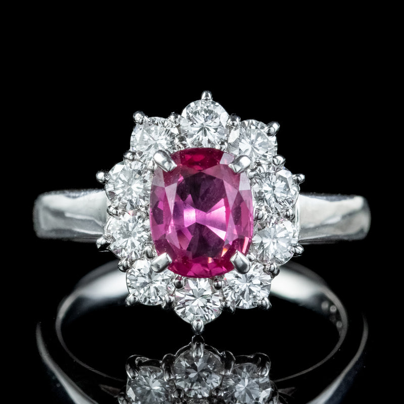 Greenwich Solitaire Ruby & Diamond Ring in 14k Gold (July)